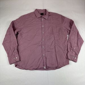 Untuckit Harken Linen Shirt Mens Sz L Purple Long Sleeve Button Up Preppy Casual